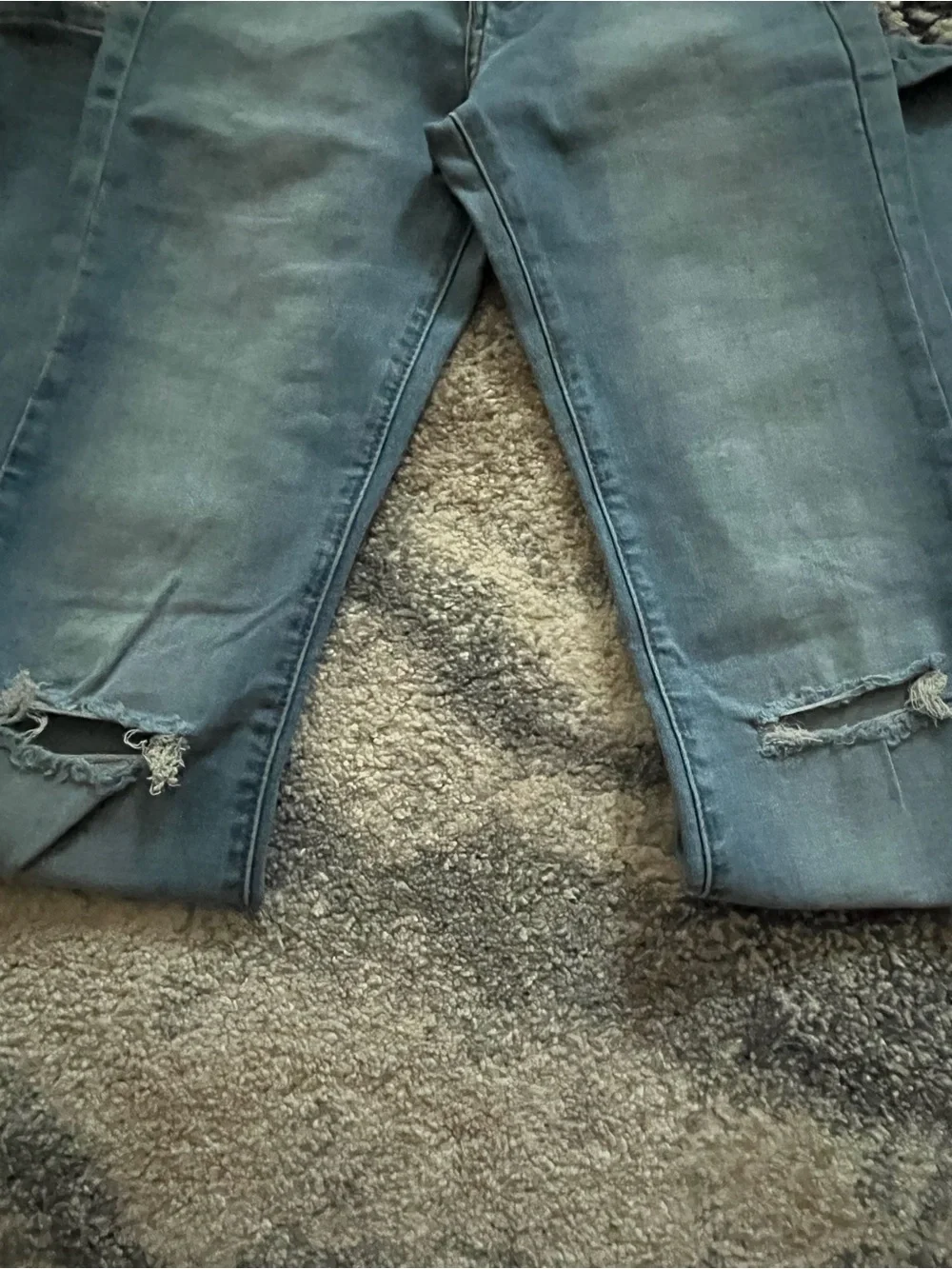 flare blue jeans